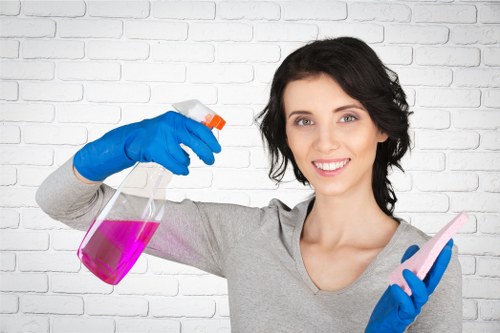 Deep cleaning tasks in a West London living room