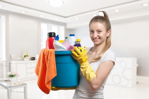 Shared stairwell and landing cleaning in a W3 apartment building