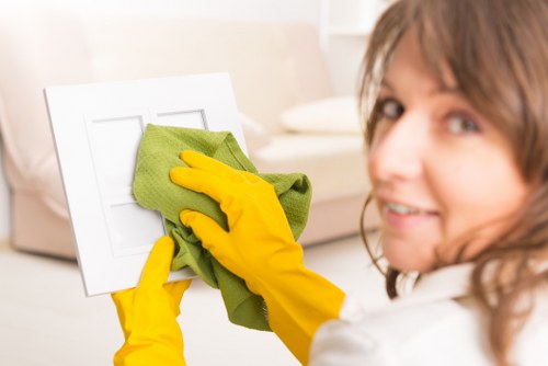 Local office cleaning team working around W3 business premises